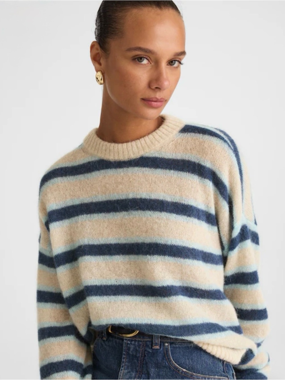 MADEWELL Striped Pullover Sweater in
Alpaca Blend